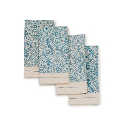 Sustainable Threads Hand Block Printed Napkins In Multi