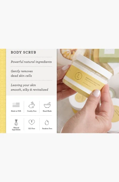 Lizush Reviving Set With Grapefruit Shea Butter And Body Scrub In Neutral