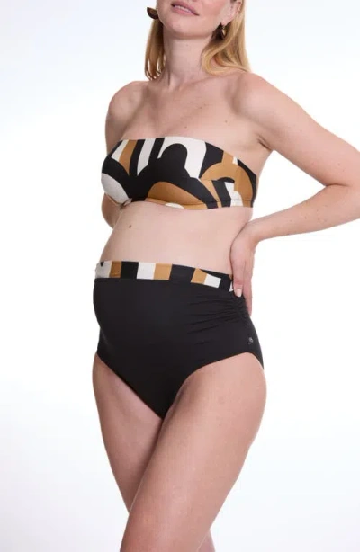 Cache Coeur Odéon Maternity Bikini In Black