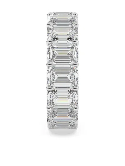 Tilla 14k White Gold Diamond Eternity Band In Silver