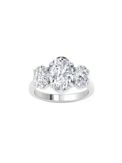 Tilla 14k White Gold Lab-grown Diamond Ring In Silver