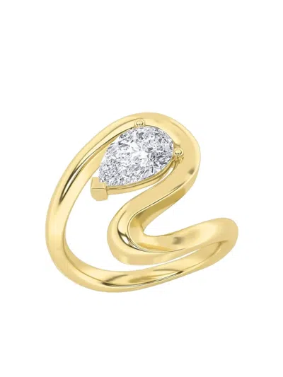 Tilla 14k Yellow Gold Diamond Twisted Ring In Gold