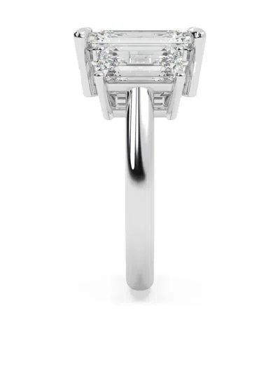 Tilla 14k White Gold Lab-grown Diamond Ring In Silver