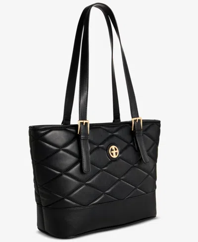 Giani Bernini Large Quilted Tulip Tote, Exclusively At Macy's In Black