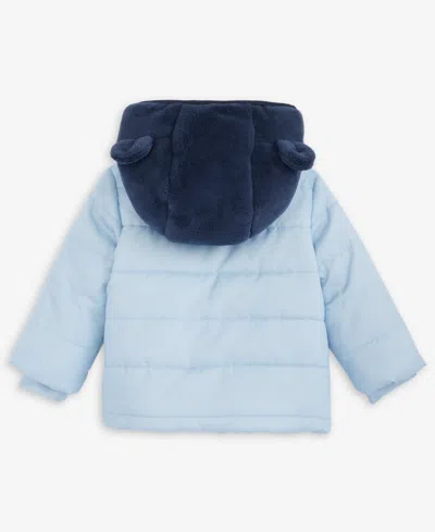 First Impressions Baby Boys Hooded Mixed Media Jacket Velour Top Pants Macys Exclusive In Blue