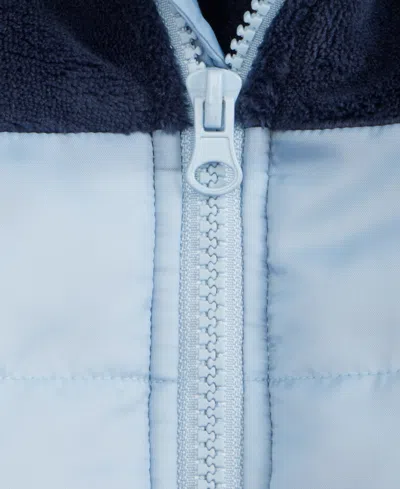 First Impressions Baby Boys Hooded Mixed Media Jacket Velour Top Pants Macys Exclusive In Blue