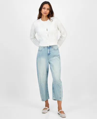 And Now This Women's Soutache-trim Cropped Cardigan, Macy's Exclusive In White