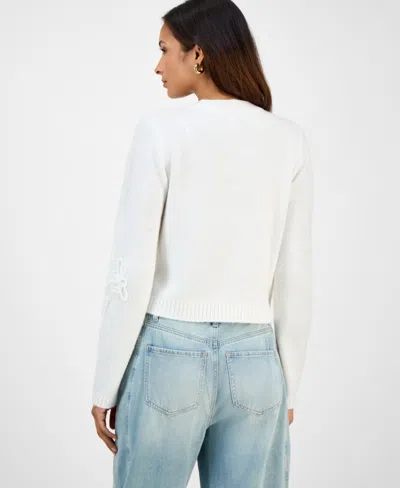And Now This Women's Soutache-trim Cropped Cardigan, Macy's Exclusive In White