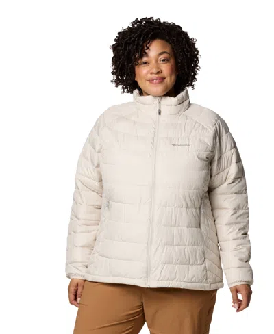 Columbia Plus Size Powder Lite Ii Full Zip Insulated Jacket In Gray