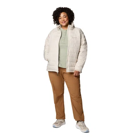 Columbia Plus Size Powder Lite Ii Full Zip Insulated Jacket In Gray