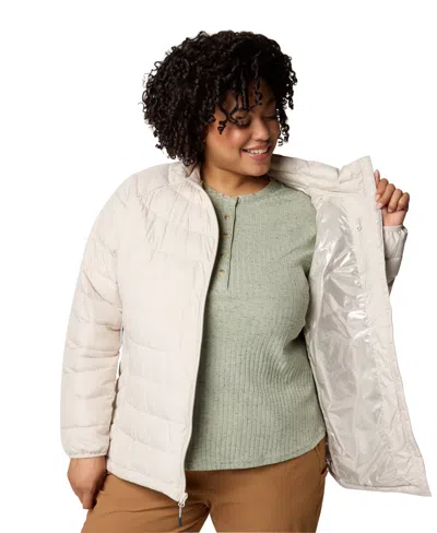 Columbia Plus Size Powder Lite Ii Full Zip Insulated Jacket In Gray