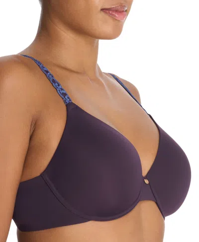 Natori Pure Luxe Custom Coverage Contour Underwire Bra In Purple
