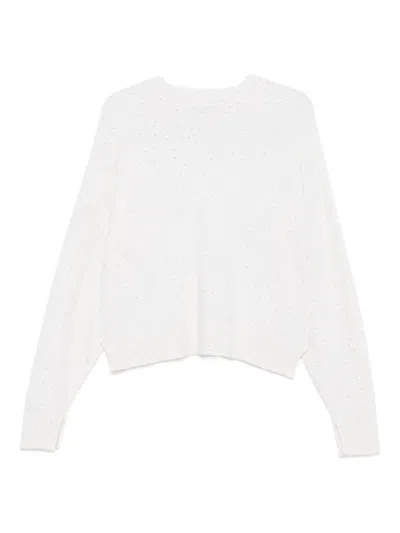 Antonelli Sequin-embellished Sweater In White