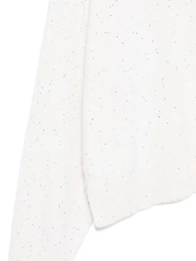 Antonelli Sequin-embellished Sweater In White