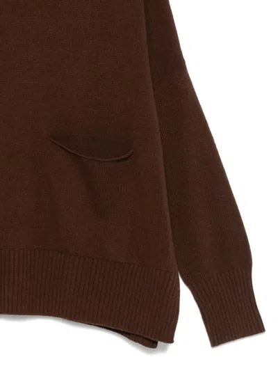 Ma'ry'ya Roll-neck Sweater In Brown
