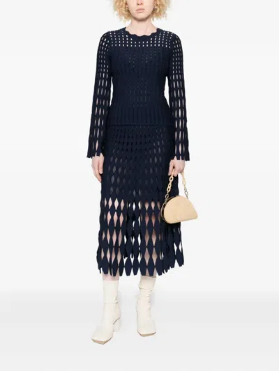 Simkhai Gerippter Pullover Mit Cut-outs In Black