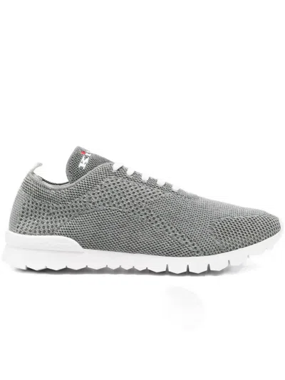 Kiton Fits Mesh Sneakers Pull Tab Rubber Sole In Gray