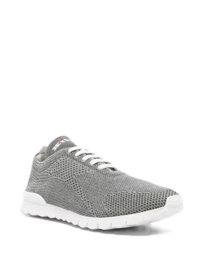 Kiton Fits Mesh Sneakers Pull Tab Rubber Sole In Gray