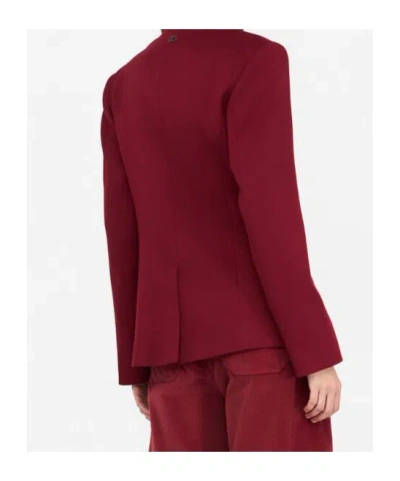 Liu •jo Liu Jo Dark Red Blazer Featuring Peak Lapels In Red