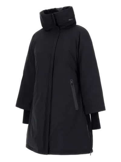 Herno 2 Layer Windstopper A-shape Jacket In Black