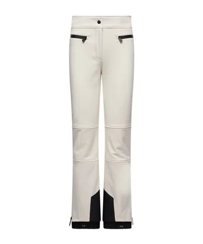 Moncler Paneled Bootcut Ski Pants In White