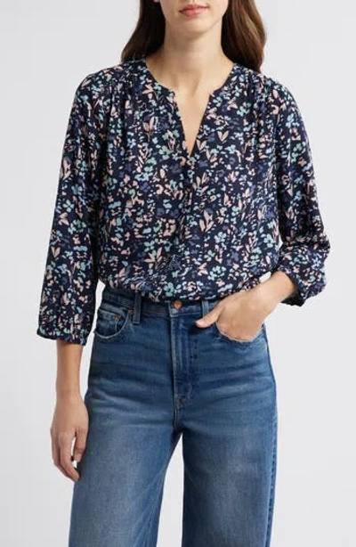 Nydj Pintuck Blouse In Multi