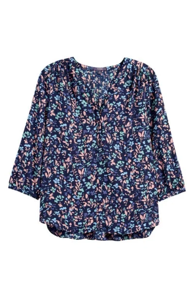 Nydj Pintuck Blouse In Multi