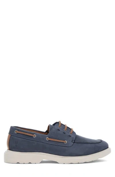 Frye Men's Connor Suede Boat Shoes In Blue