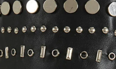 Azalea Wang Julette Studded Pointed Toe Boot In Black