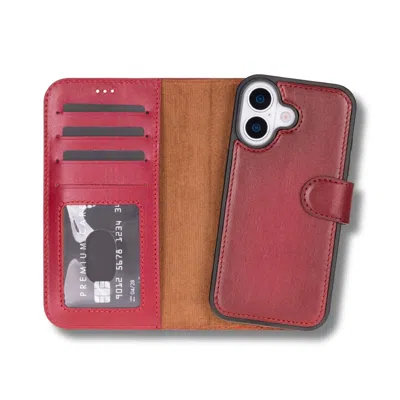 Leathere Iphone Onyedi Wallet Case – Red Edition - New York In Red