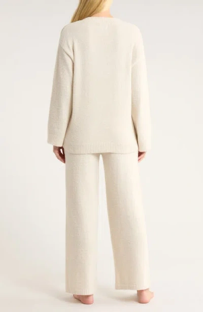 Nordstrom So Soft Sweater & Lounge Pants Set In White