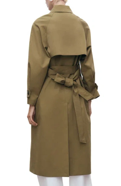 Mango Women's Long Double-breasted Trench Coat In Brown
