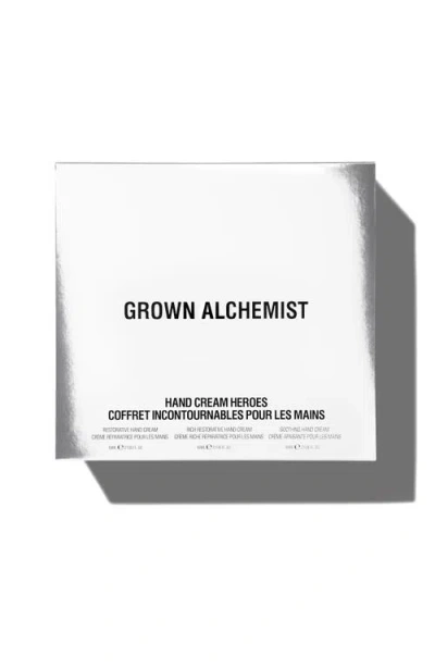 Grown Alchemist Hand Cream Heroes Set $65 Value In Transparent
