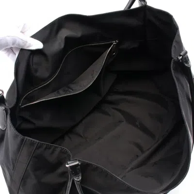 Pre-owned Balenciaga Black Nylon Leather Tote Bag ()