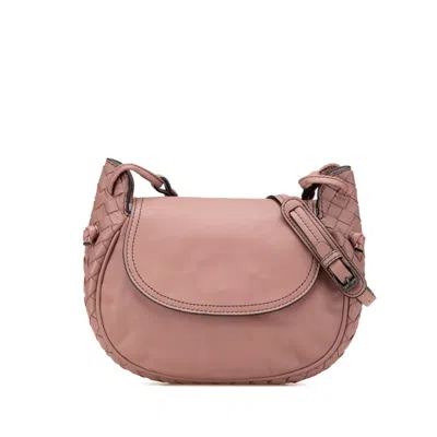 Pre-owned Bottega Veneta Beige Pink Leather Shoulder Bag ()