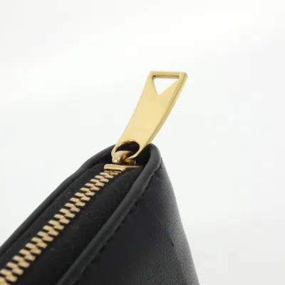 Pre-owned Bottega Veneta Black Leather Long Wallet (bi-fold) ()
