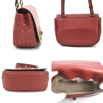 Pre-owned Bottega Veneta Red Color Intrecciato Shoulder Bag ()
