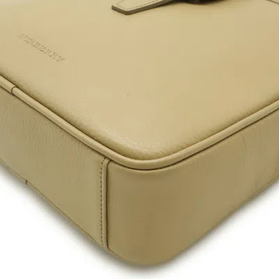 Pre-owned Burberry Beige Sand Leather Shoulder Bag ()