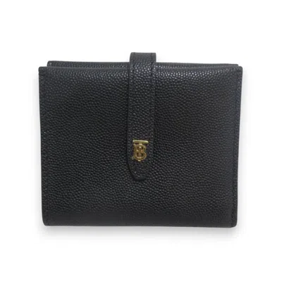 Pre-owned Burberry Black Leather Wallet (bi-fold) ()