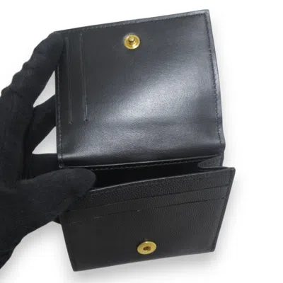 Pre-owned Burberry Black Leather Wallet (bi-fold) ()