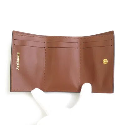 Pre-owned Burberry Brown Coated Canvas Wallet (tri-fold) ()