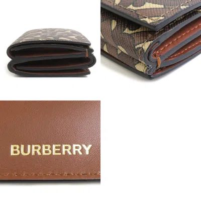 Pre-owned Burberry Brown Coated Canvas Wallet (tri-fold) ()