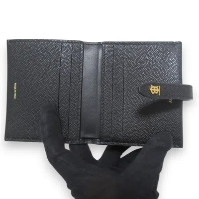 Pre-owned Burberry Black Leather Wallet (bi-fold) ()