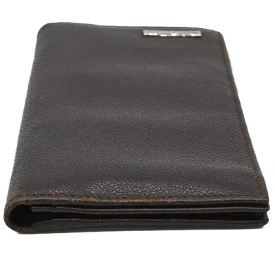 Pre-owned Bvlgari Brown Leather Long Wallet (bi-fold) ()