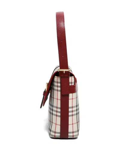 Pre-owned Burberry 1990-2000s House Check Shoulder Bag In Neutral