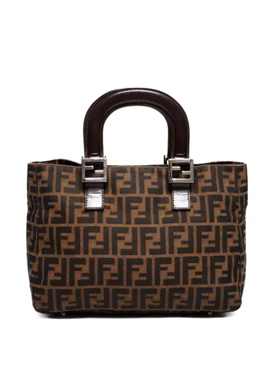 Pre-owned Fendi 1990-2000s Zucca Handbag In Brown