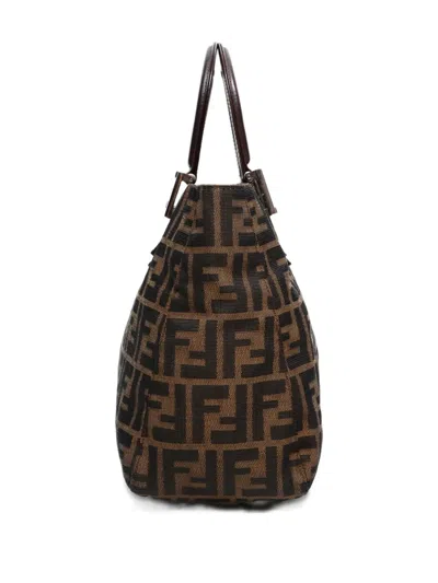 Pre-owned Fendi 1990-2000s Zucca Handbag In Brown