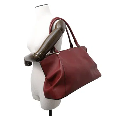 Pre-owned Cartier Red Color Leather Tote Bag ()