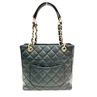 Pre-owned Chanel Black Grained Calfskin Tote Bag ()
