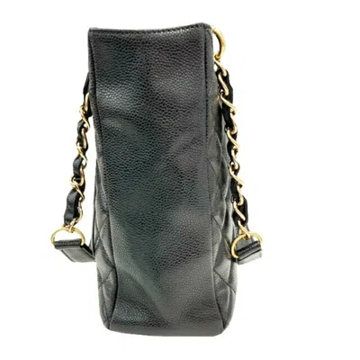 Pre-owned Chanel Black Grained Calfskin Tote Bag ()